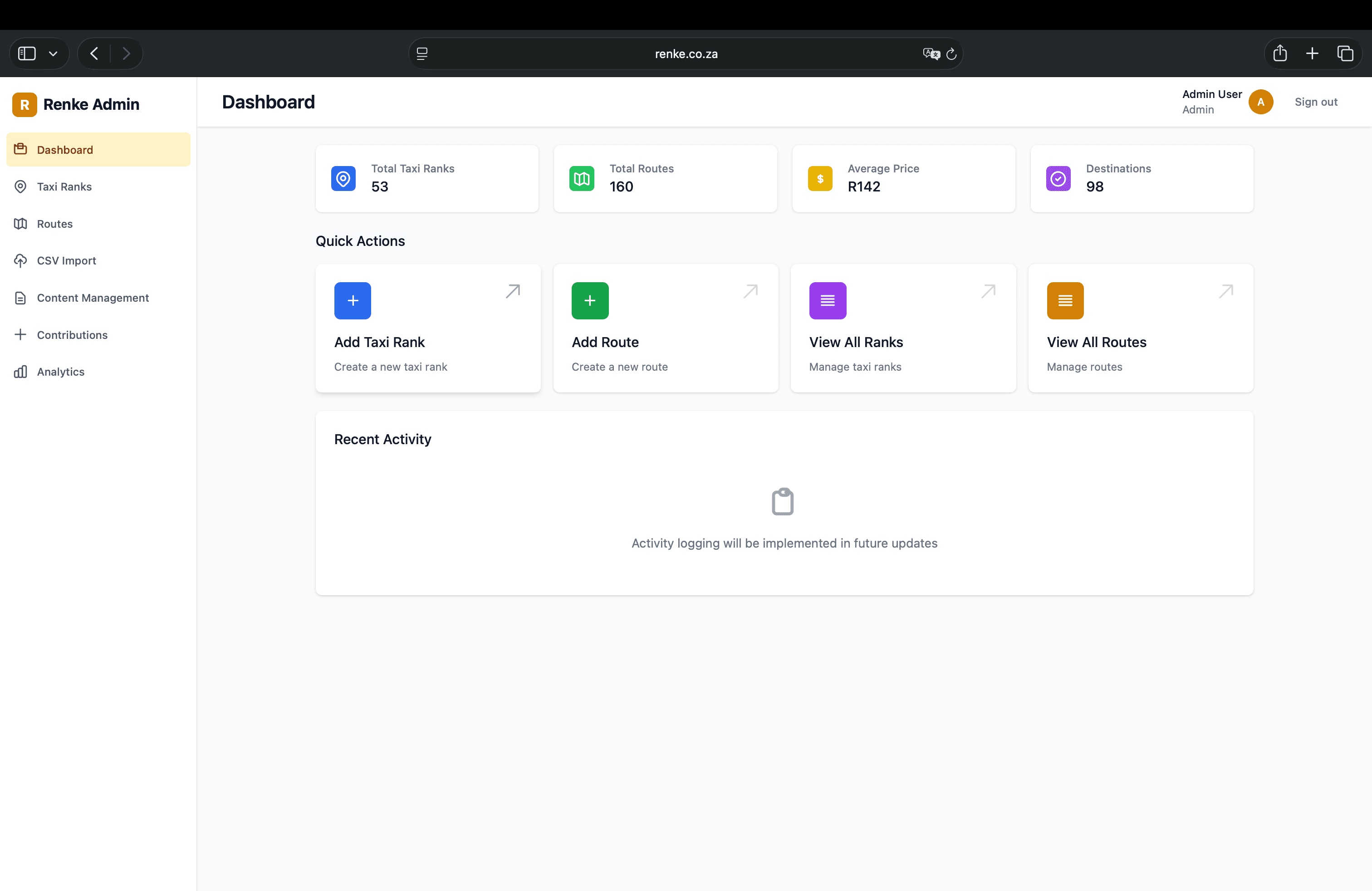 Renke interface view 3